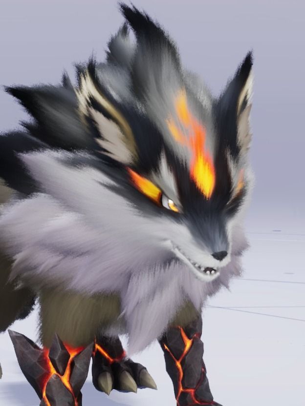 Flameruff in its Highland Form, No. 002 in the Aniimo Dex