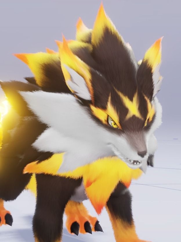 Flameruff in its Mountain Woods Form, No. 002 in the Aniimo Dex