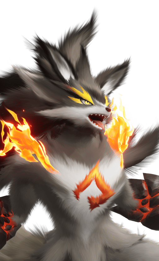 Scorchhowl in its Highland Form, No. 003 in the Aniimo Dex