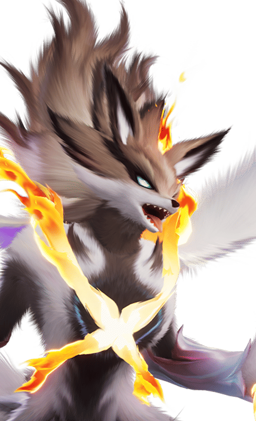 Scorchhowl in its Prismana Form, No. 003 in the Aniimo Dex